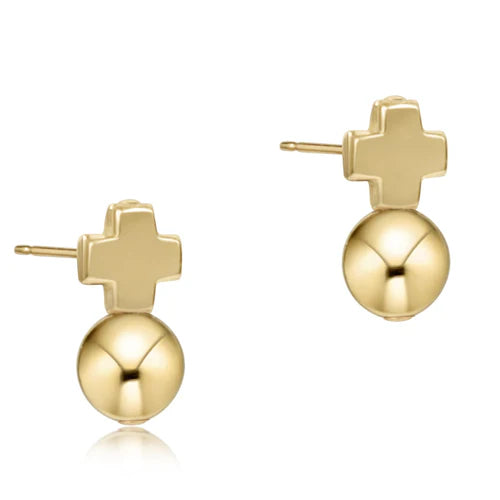 Signature Cross Gold Stud - Gold