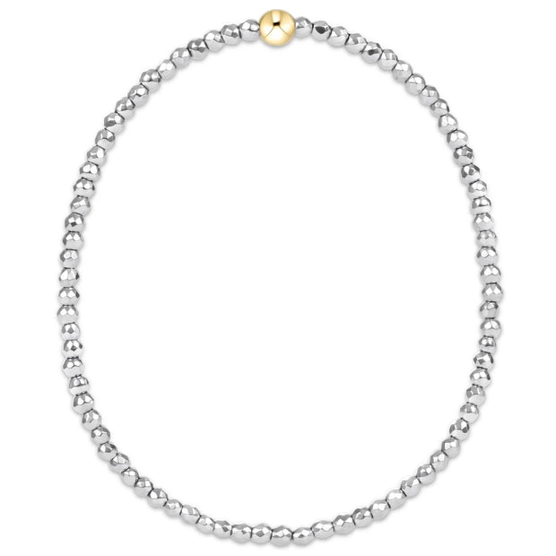 Extends Silver Faceted Hematite 2mm
