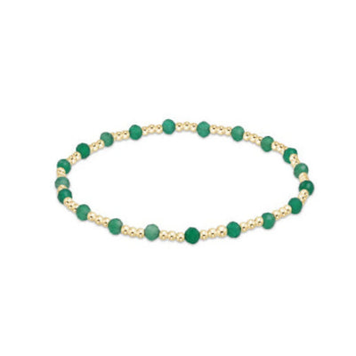 Gold Sincerity Pattern 3mm - Green Onyx