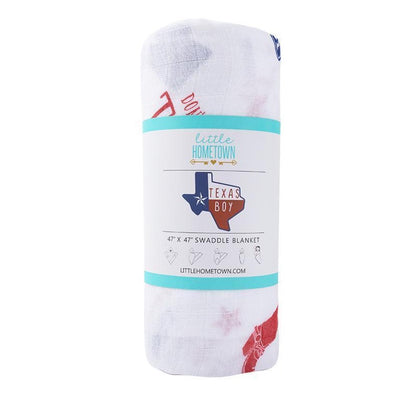 Muslin Swaddle Blanket - Texas Boy