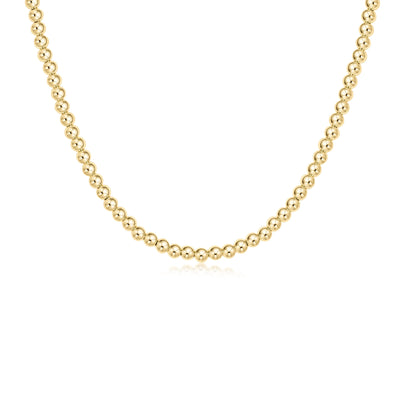 17" Classic Gold 4MM Bead Necklace