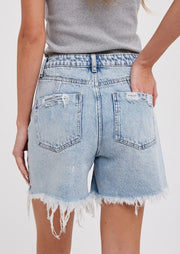 Relaxed Mid Length Denim Shorts