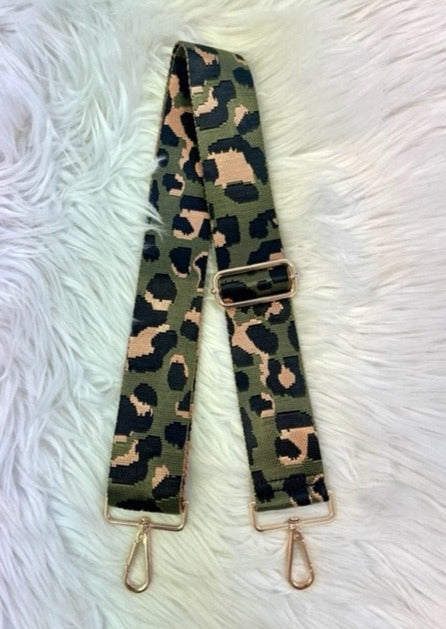 Black/Olive Leopard Strap