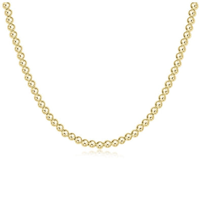 15" Classic Gold 4mm Bead Necklace
