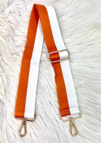 Orange & White Striped Strap
