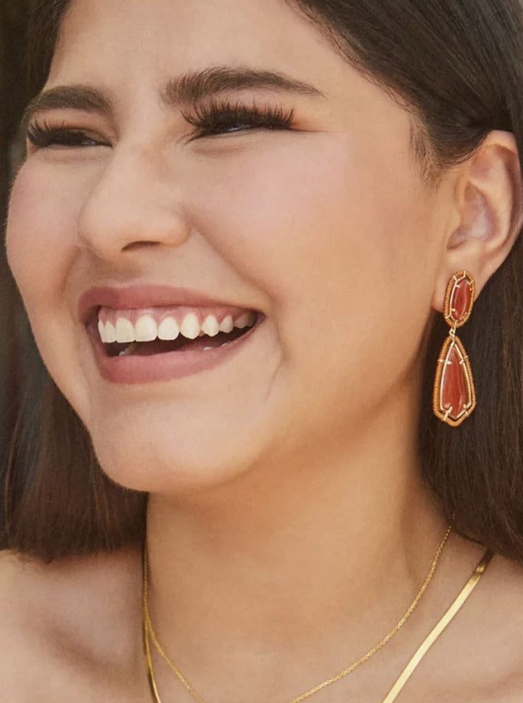 Threaded Camry Statement Earrings