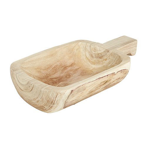 Paulownia Bowl with Handle - Natural