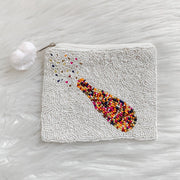 Rainbow Champagne Beaded Pouch