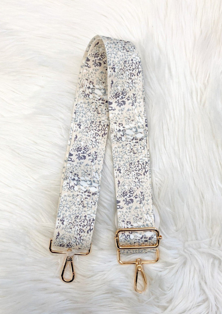 Cream/Grey Cheetah Strap