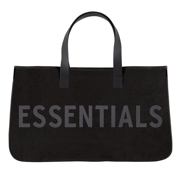 Essentials Black Canvas Tote