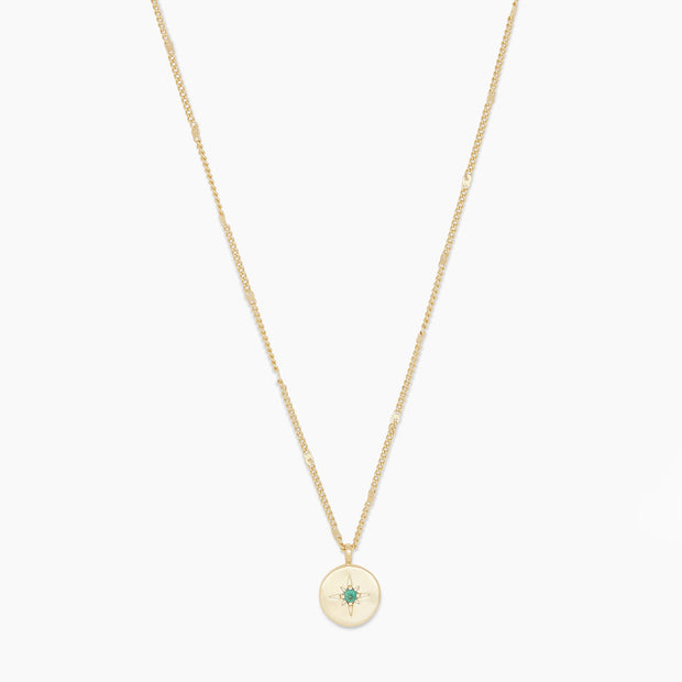 Power Birthstone Coin Necklace