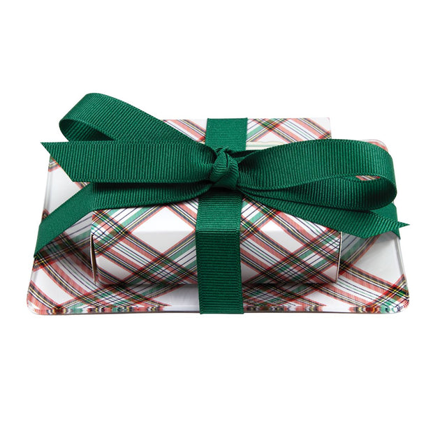 Vintage Plaid Gift Soap Set