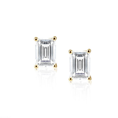 Katie Emerald Cut Studs