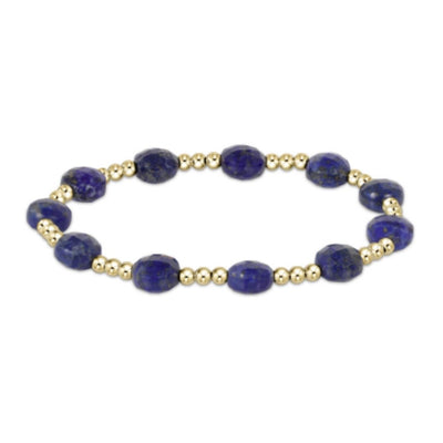 Admire Gold 3mm Bead Bracelet - Lapis