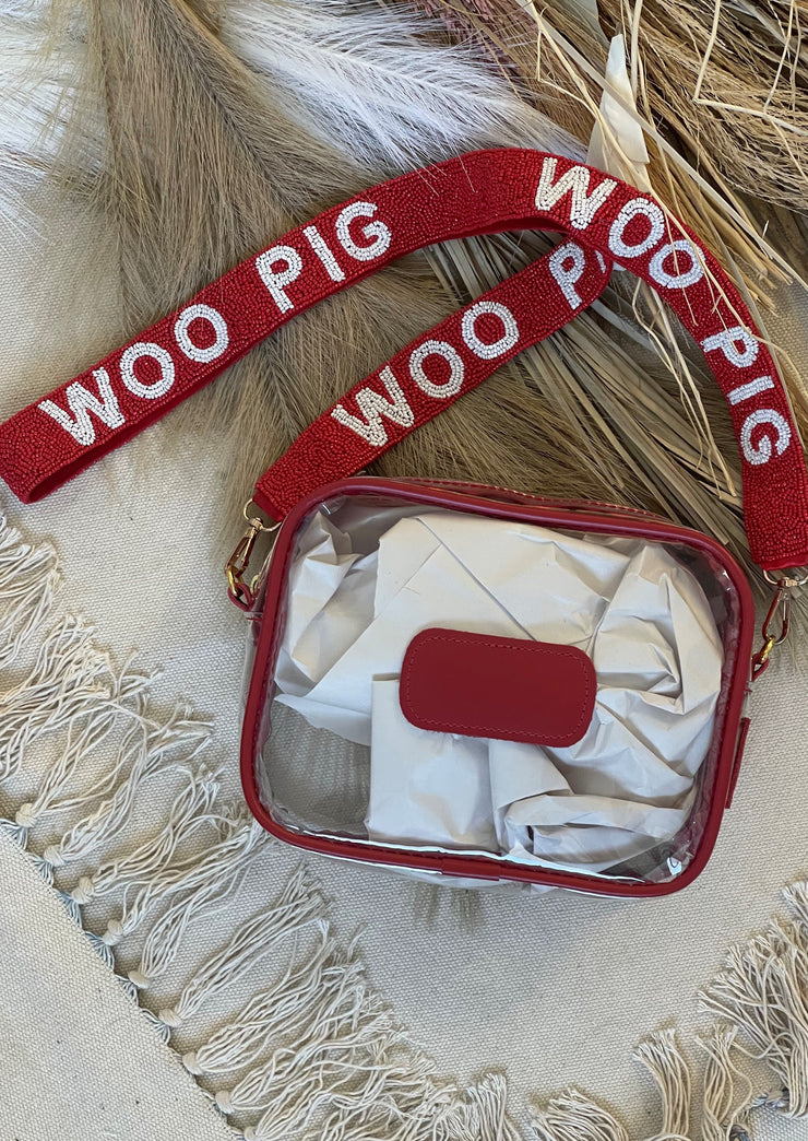 Woo Pig Beaded Purse Strap